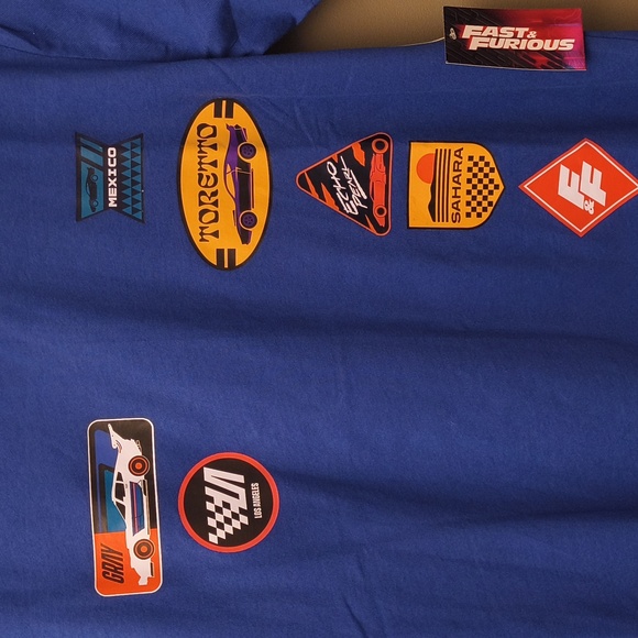 Fast & Furious - Men's - Toretto Race Team Decal Blue T Shirt - Picture 3 of 6